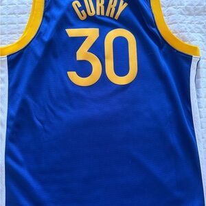 Nike Blue and Yellow Basketball Jersey